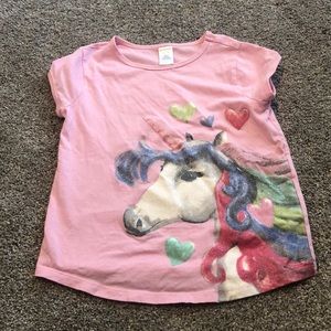 Gymboree unicorn pink glitter T-shirt girls